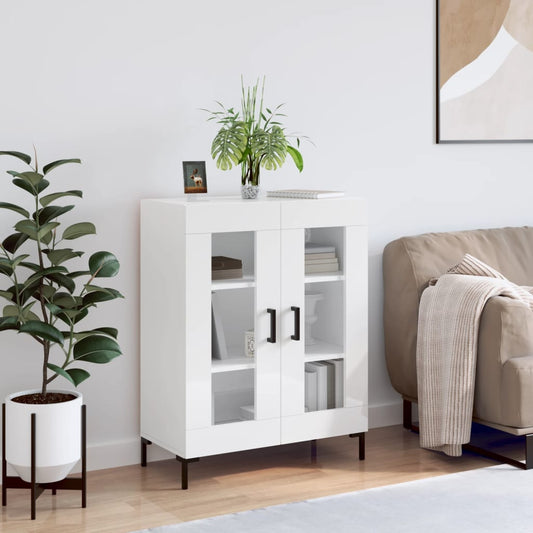 Skjenk Høyglans Hvit 69,5x34x90 cm