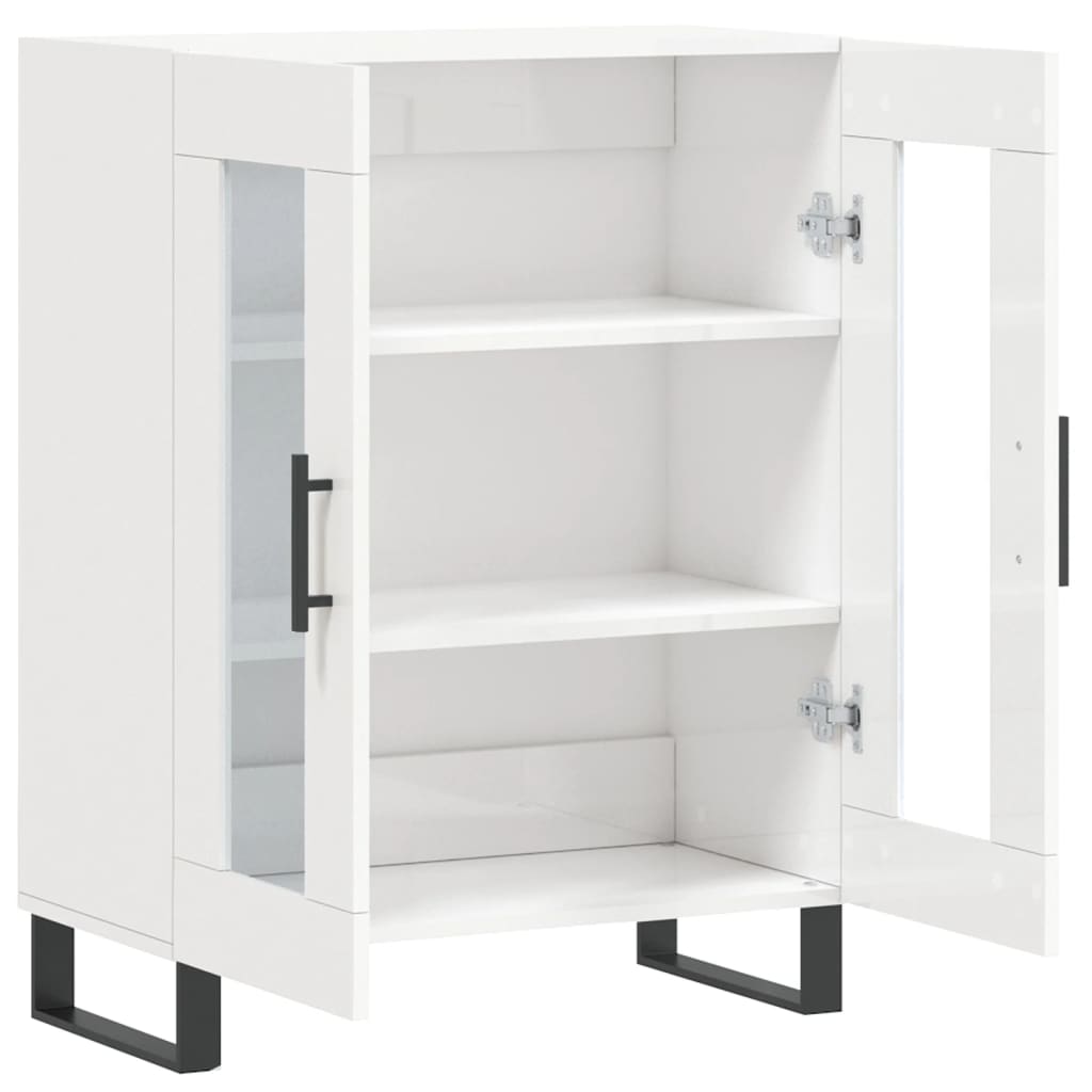 Skjenk Høyglans Hvit 69,5x34x90 cm
