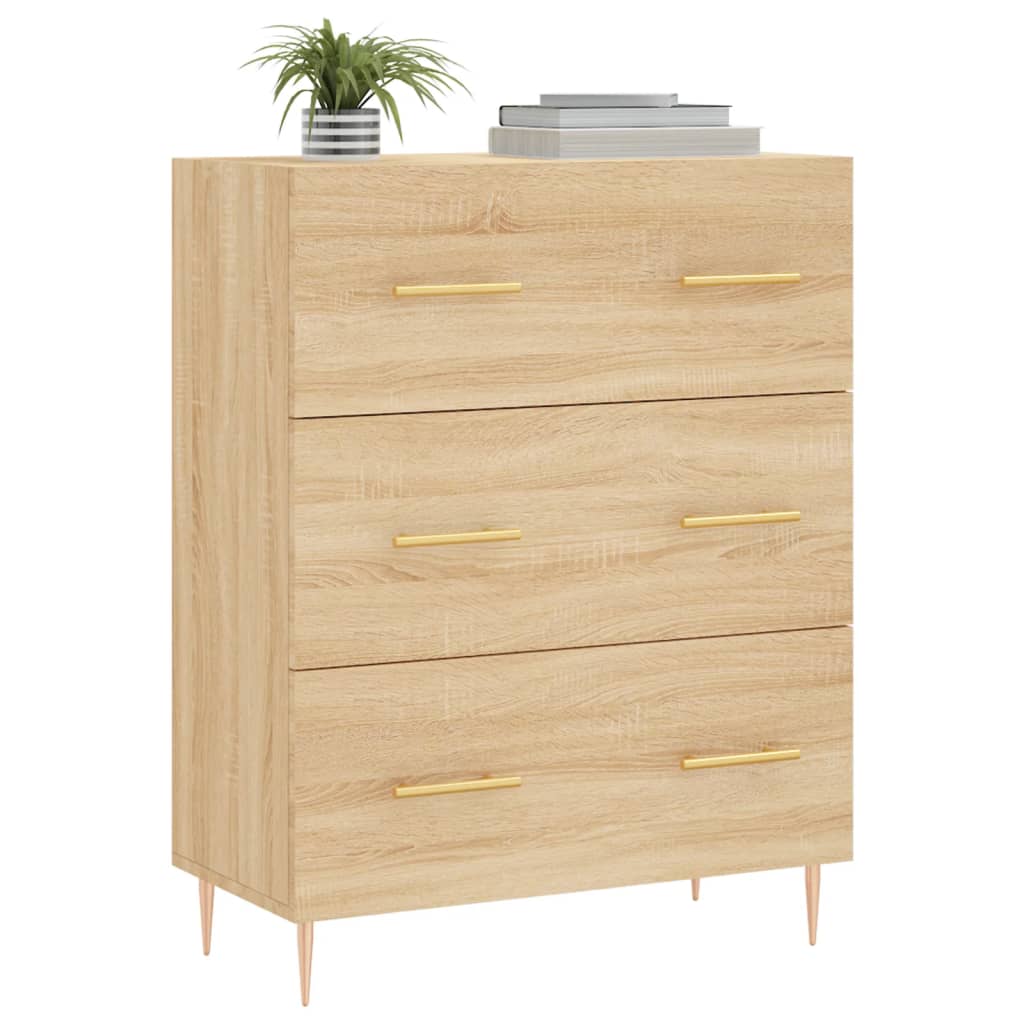 Skjenk sonoma eik 69,5x34x90 cm konstruert tre