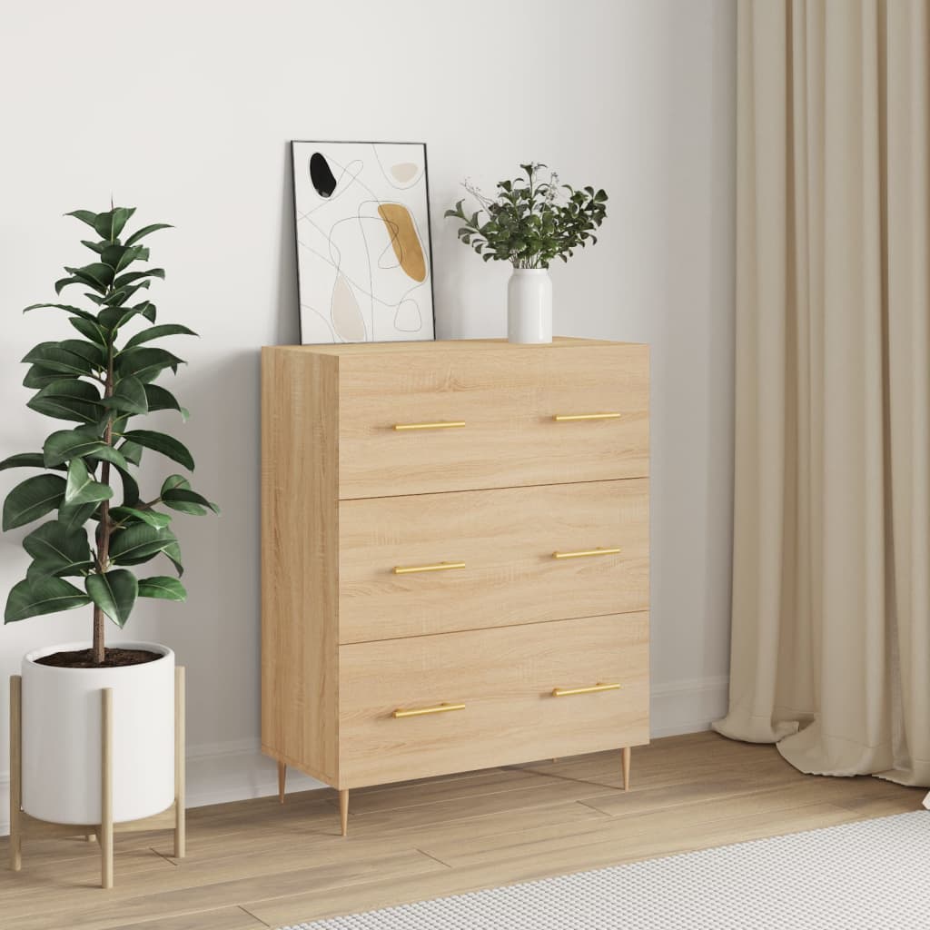 Skjenk sonoma eik 69,5x34x90 cm konstruert tre
