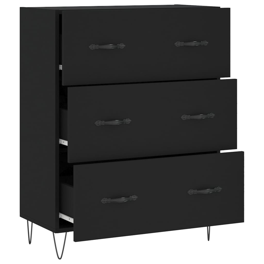Skjenk Svart 69,5x34x90 cm