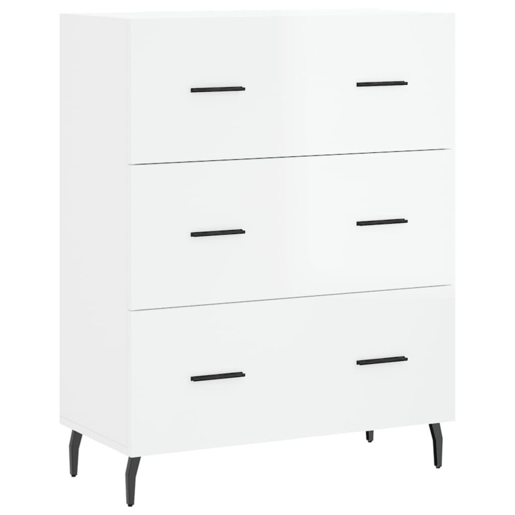 Skjenk Høyglans Hvit 69,5x34x90 cm