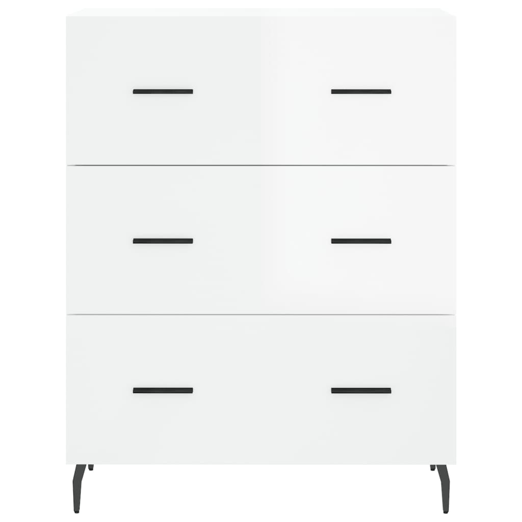 Skjenk Høyglans Hvit 69,5x34x90 cm