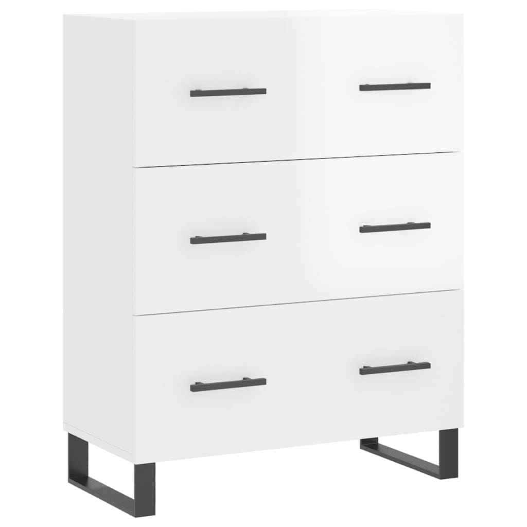 Skjenk Høyglans Hvit 69,5x34x90 cm