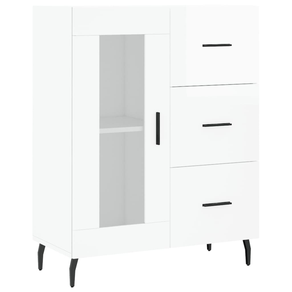 Skjenk Høyglans Hvit 69,5x34x90 cm