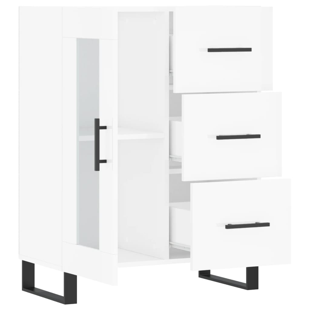 Skjenk Høyglans Hvit 69,5x34x90 cm