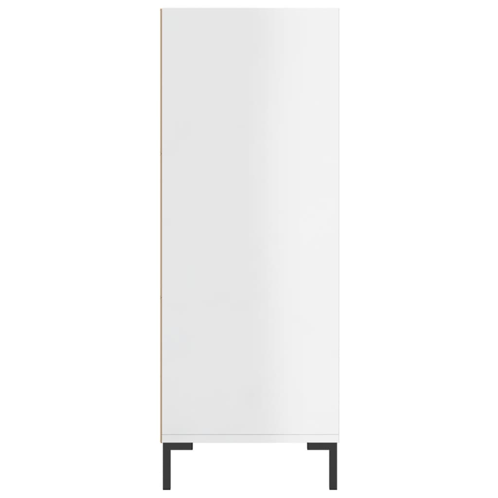 Bokhylle Høyglans Hvit 69,5x32,5x90 cm