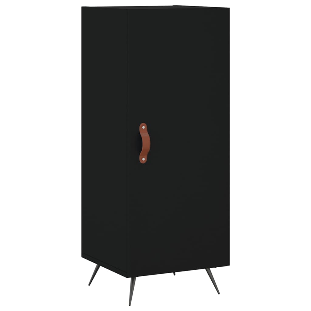 Skjenk svart 34,5x34x90 cm konstruert tre