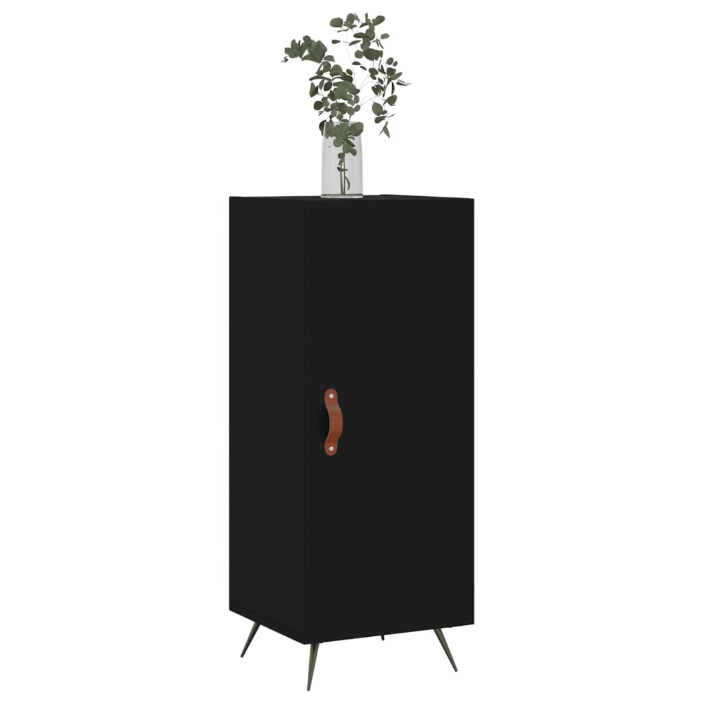Skjenk svart 34,5x34x90 cm konstruert tre