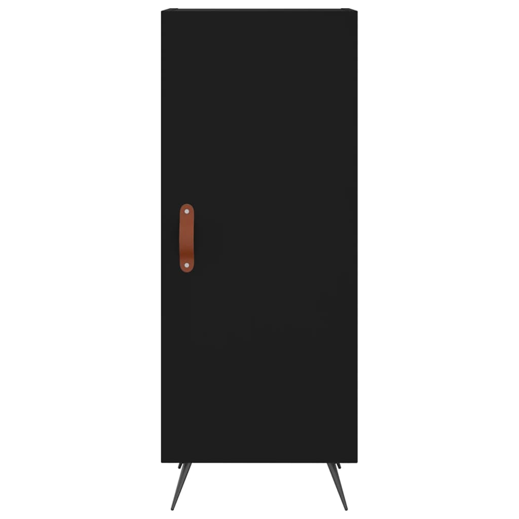 Skjenk svart 34,5x34x90 cm konstruert tre