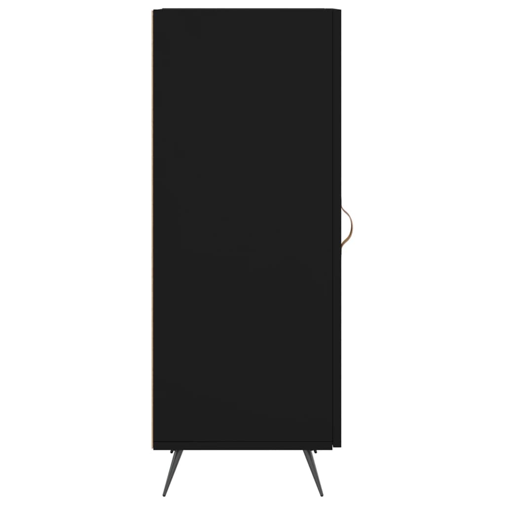 Skjenk svart 34,5x34x90 cm konstruert tre