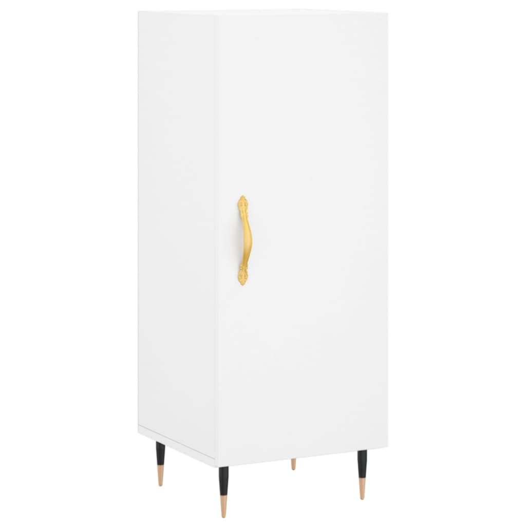 Skjenk hvit 34,5x34x90 cm konstruert tre