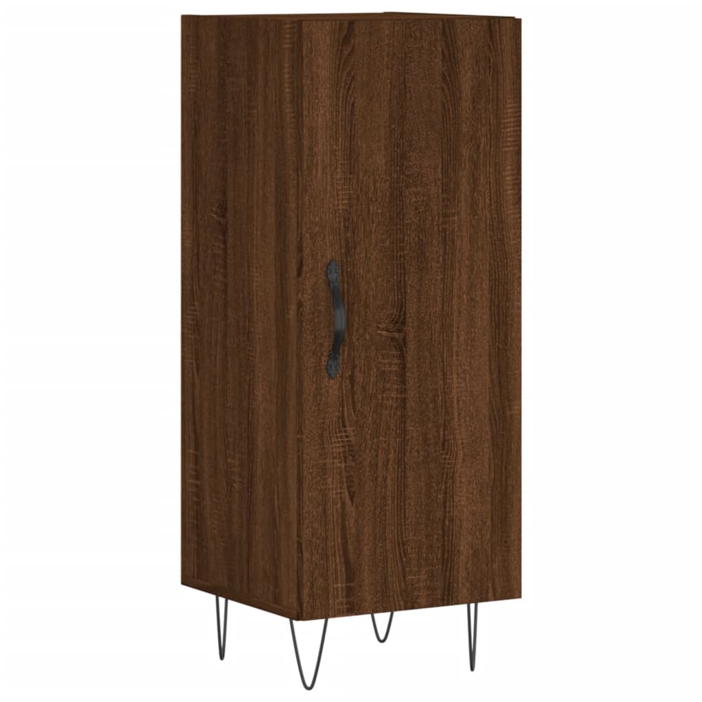 Skjenk brun eik 34,5x34x90 cm konstruert tre