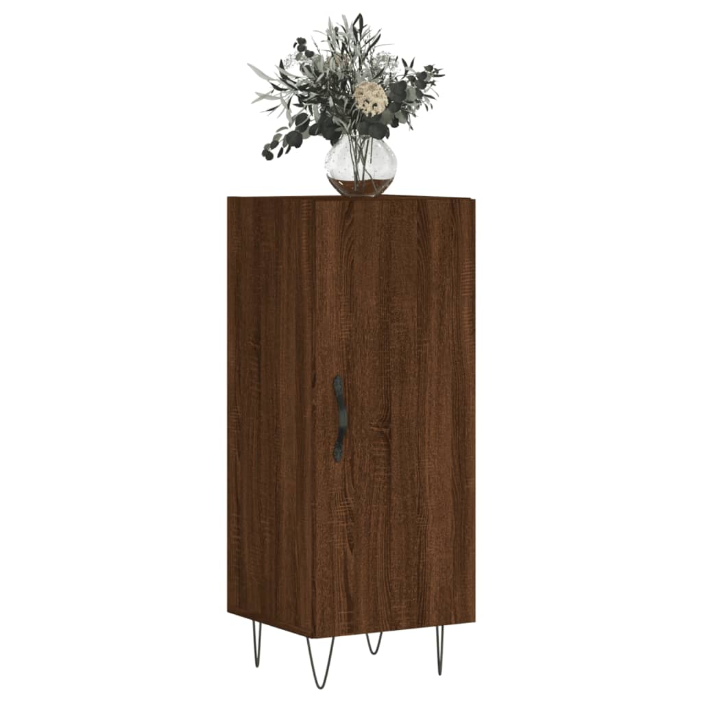 Skjenk brun eik 34,5x34x90 cm konstruert tre