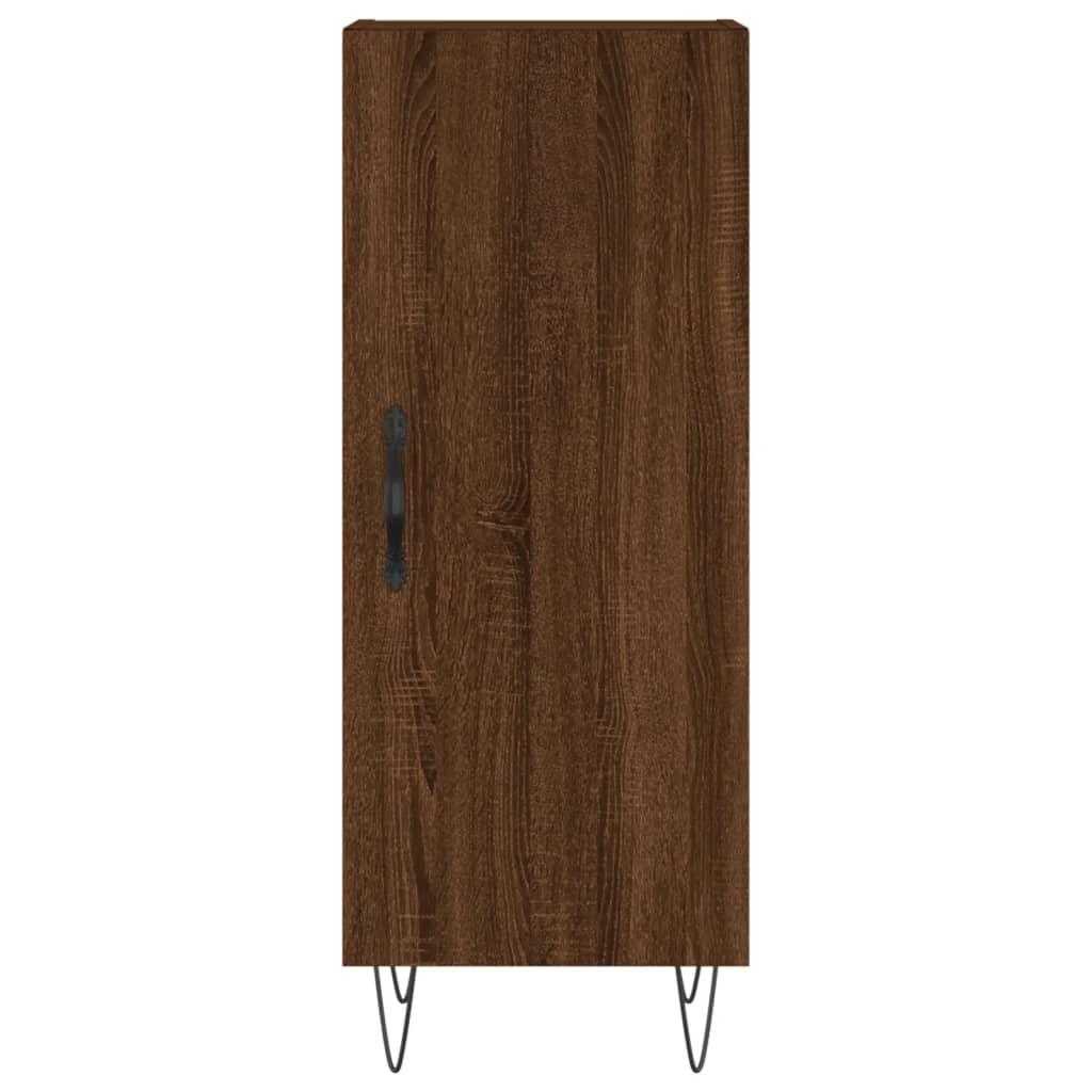 Skjenk brun eik 34,5x34x90 cm konstruert tre