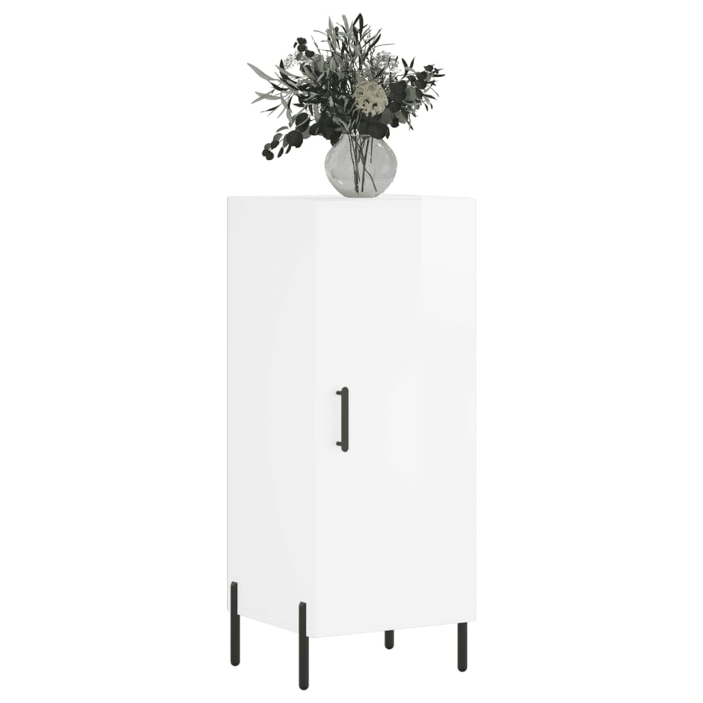 Skjenk Høyglans Hvit 34,5x34x90 cm