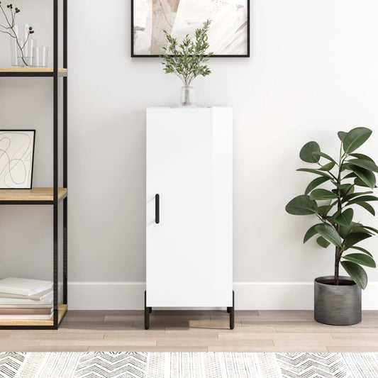 Skjenk Høyglans Hvit 34,5x34x90 cm