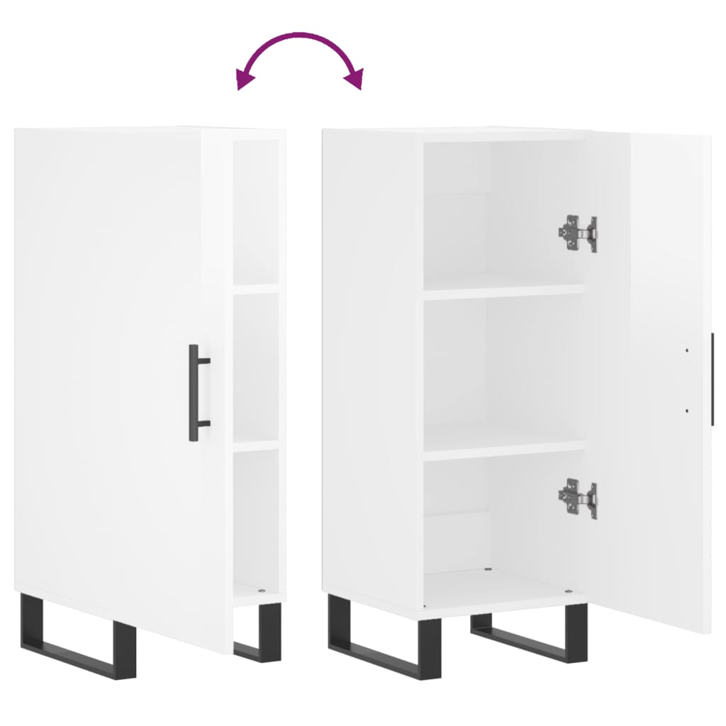 Skjenk Høyglans Hvit 34,5x34x90 cm