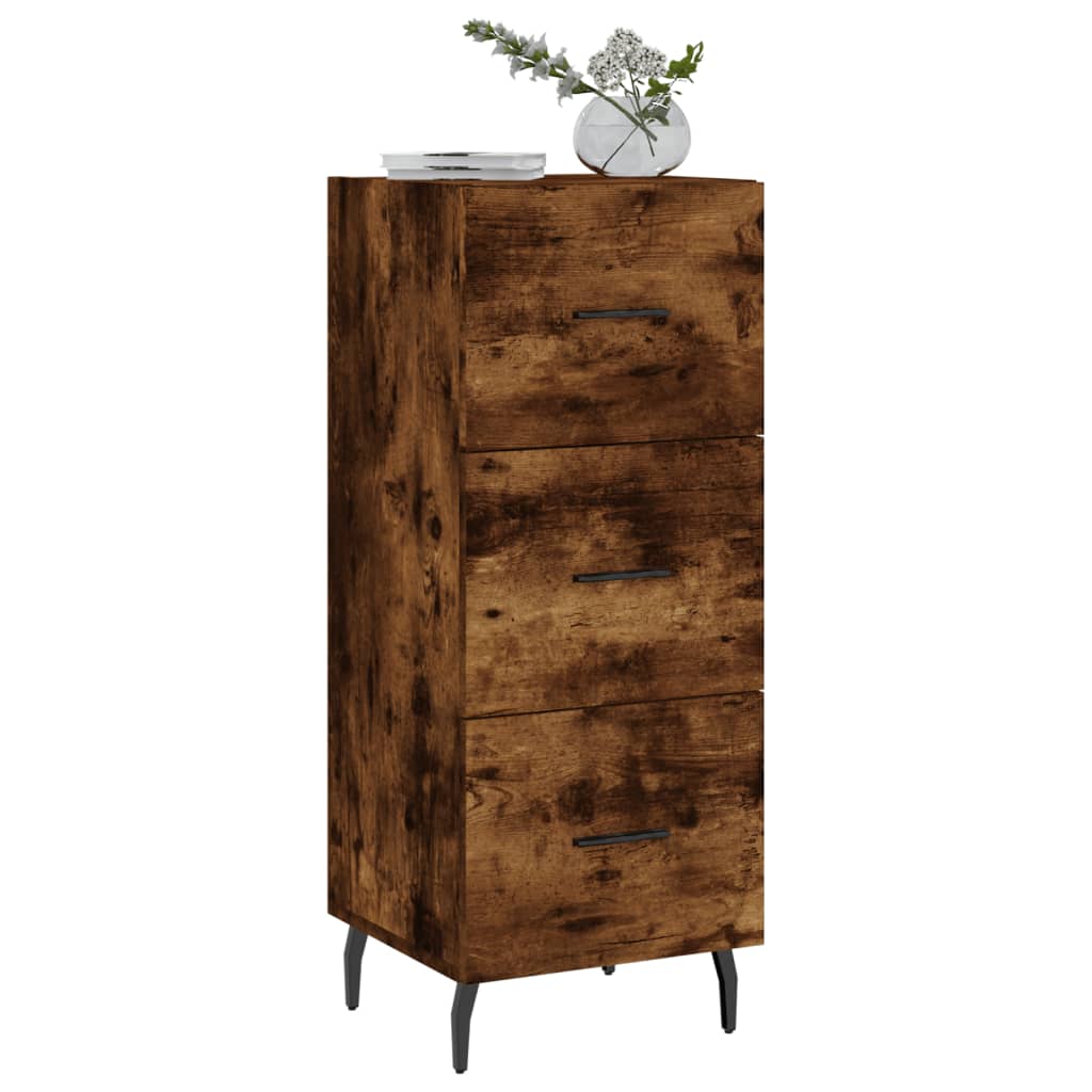 Skjenk røkt eik 34,5x34x90 cm konstruert tre
