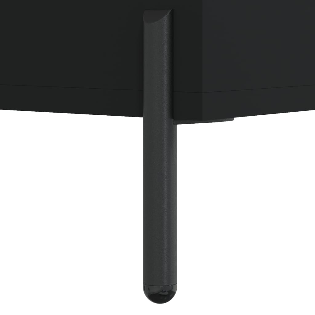 Skjenk svart 34,5x34x90 cm konstruert tre