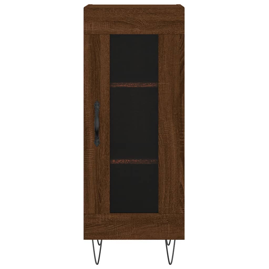 Skjenk brun eik 34,5x34x90 cm konstruert tre
