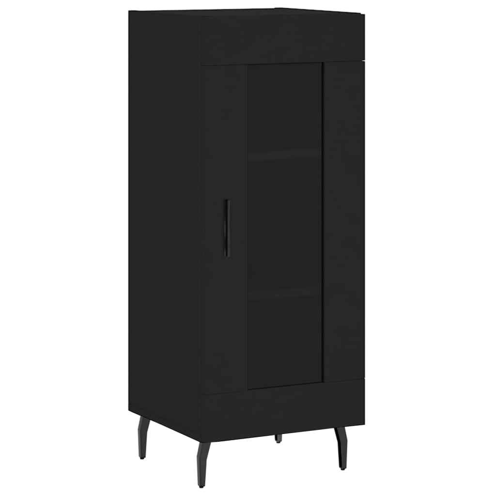 Skjenk svart 34,5x34x90 cm konstruert tre