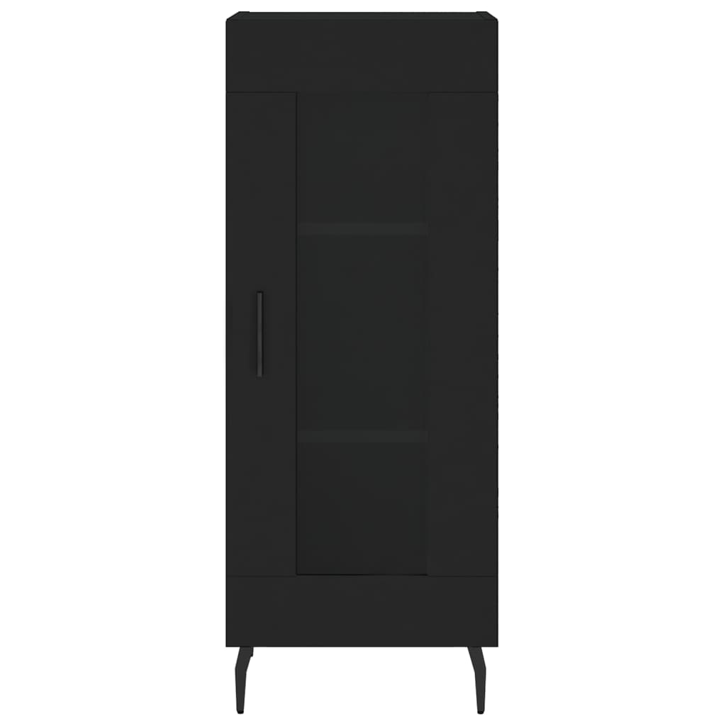 Skjenk svart 34,5x34x90 cm konstruert tre