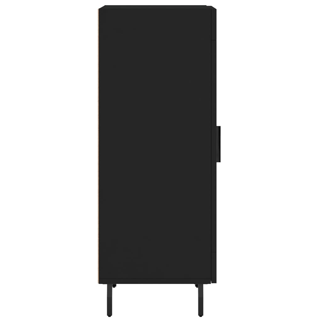 Skjenk svart 34,5x34x90 cm konstruert tre