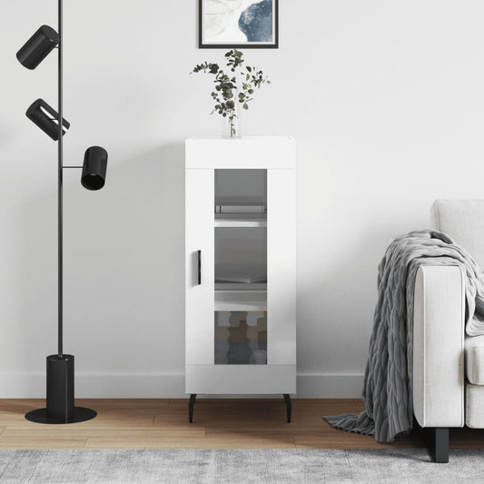 Skjenk Høyglans Hvit 34,5x34x90 cm