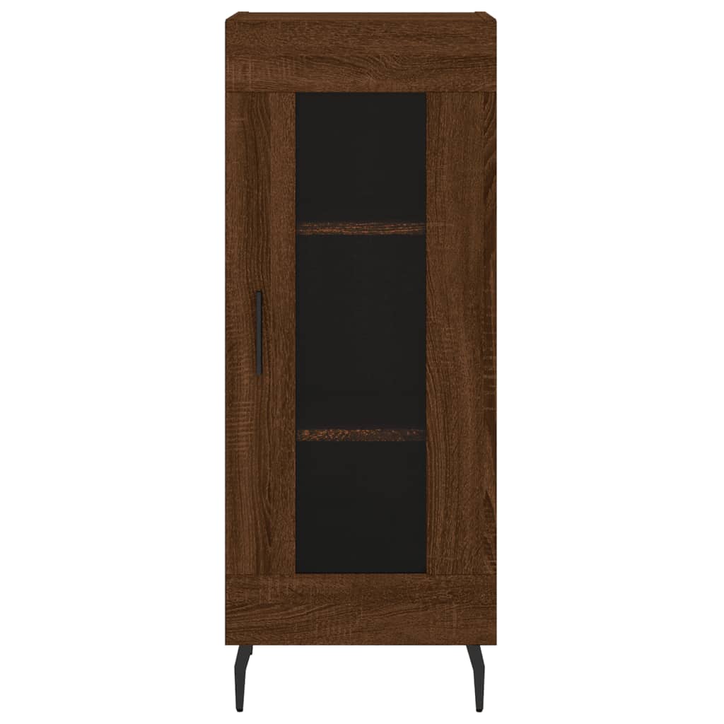 Skjenk brun eik 34,5x34x90 cm konstruert tre