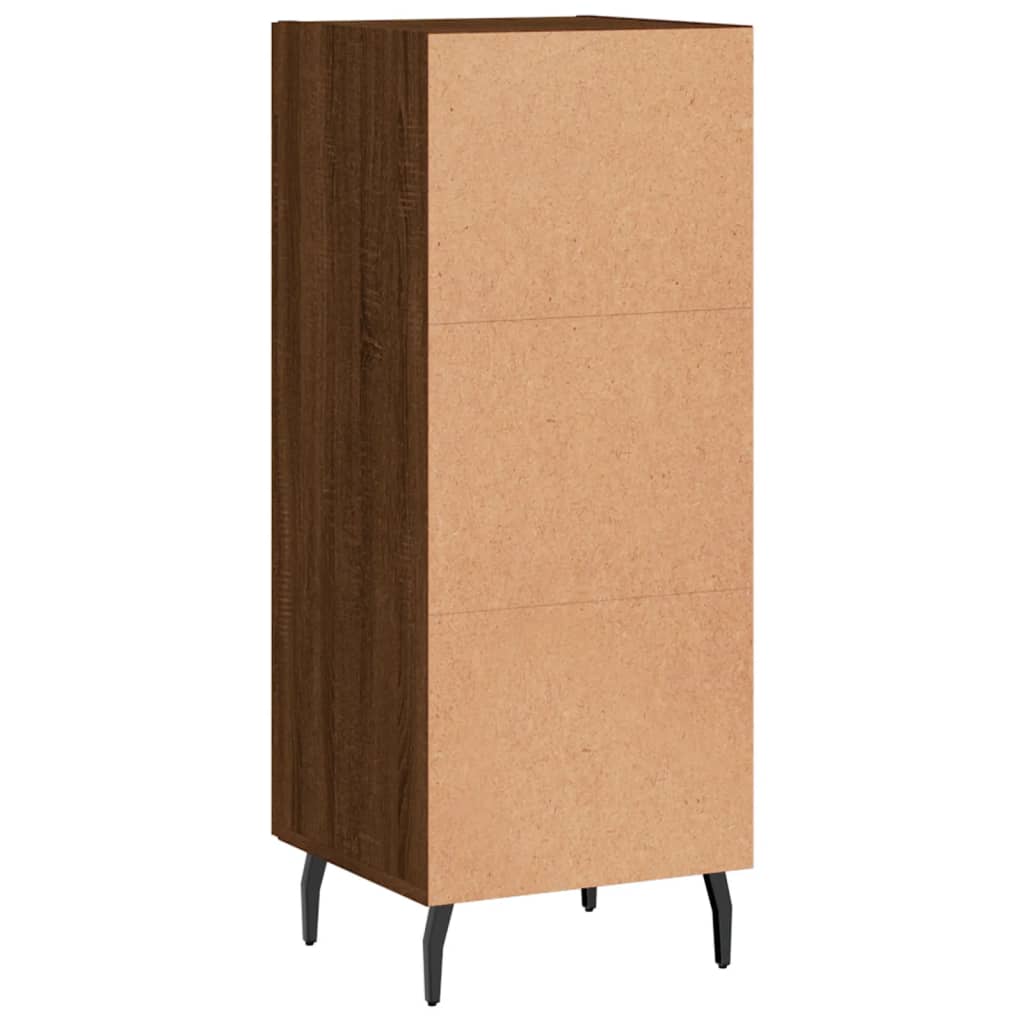 Skjenk brun eik 34,5x34x90 cm konstruert tre