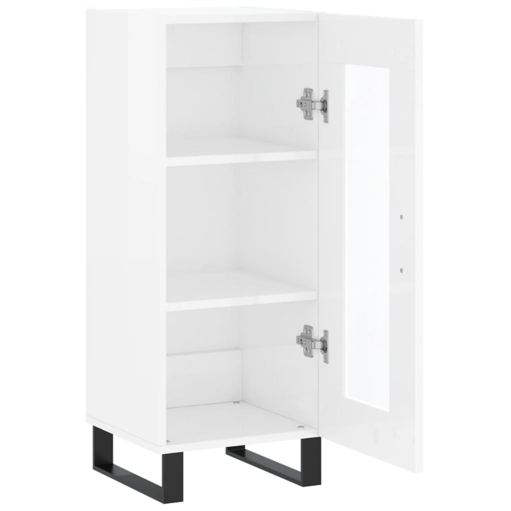 Skjenk Høyglans Hvit 34,5x34x90 cm