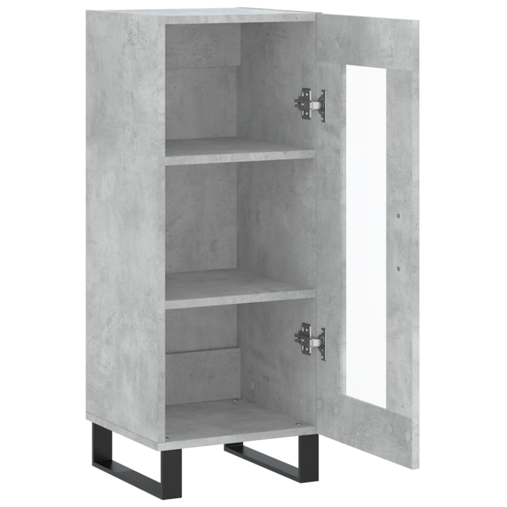 Skjenk betonggrå 34,5x34x90 cm konstruert tre