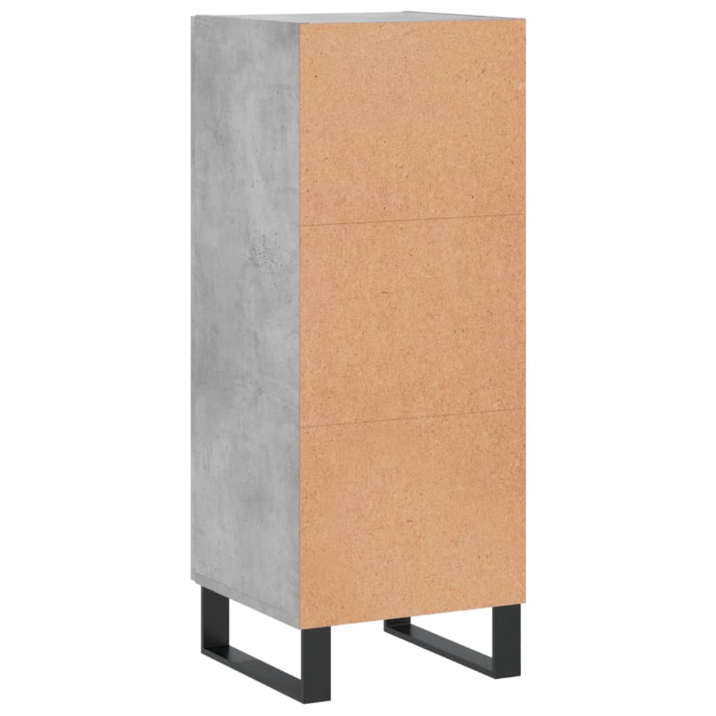 Skjenk betonggrå 34,5x34x90 cm konstruert tre