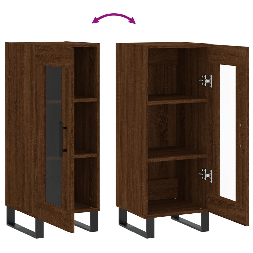 Skjenk Brun Eik 34,5x34x90 cm