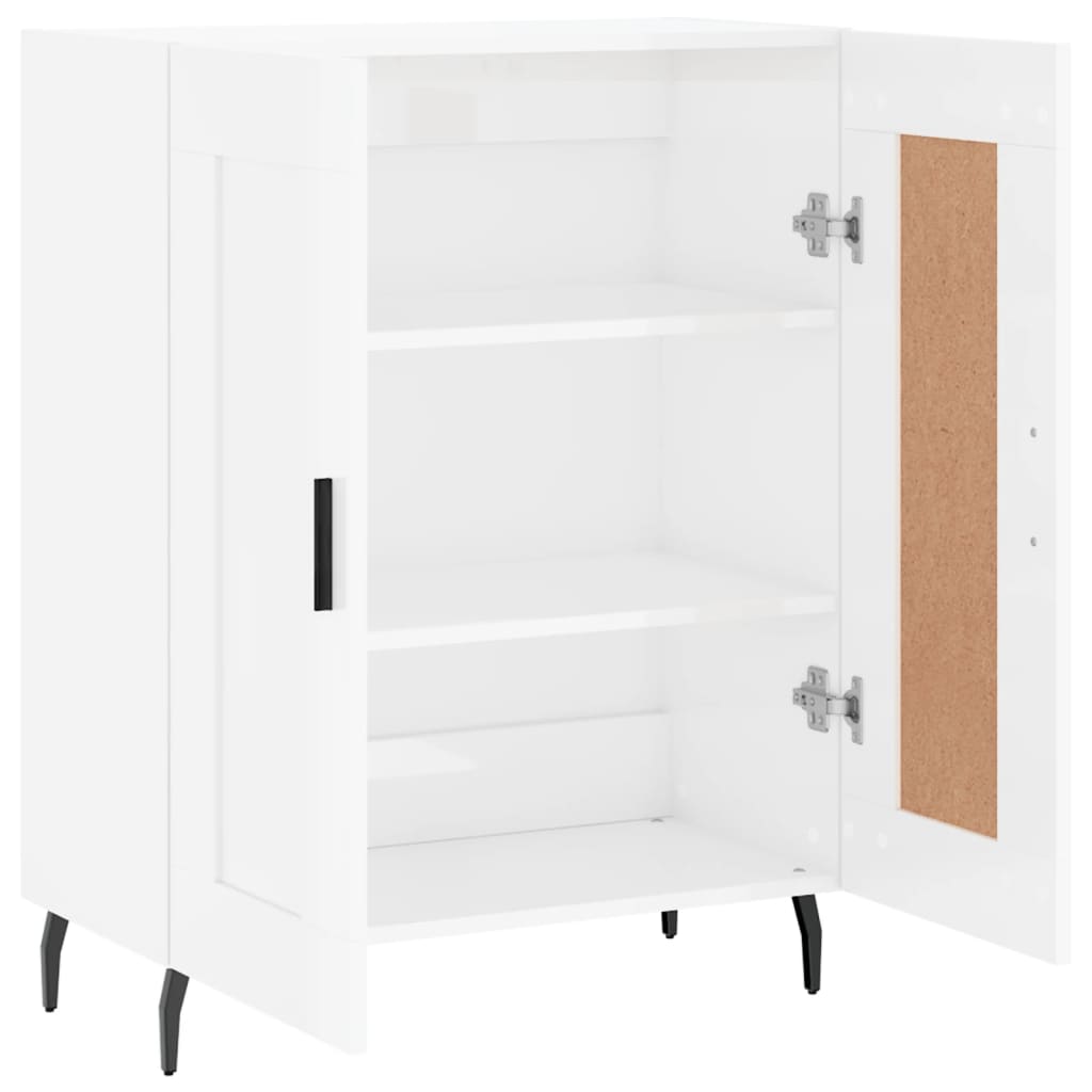 Skjenk Høyglans Hvit 69,5x34x90 cm
