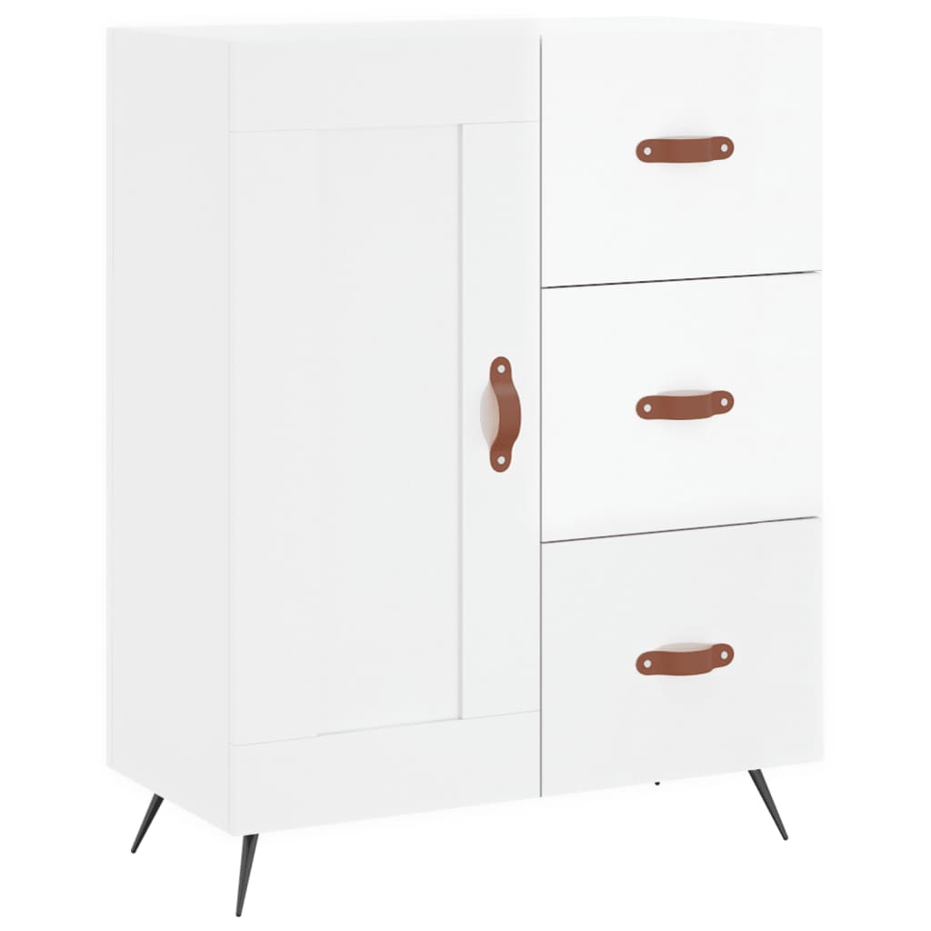 Skjenk Høyglans Hvit 69,5x34x90 cm