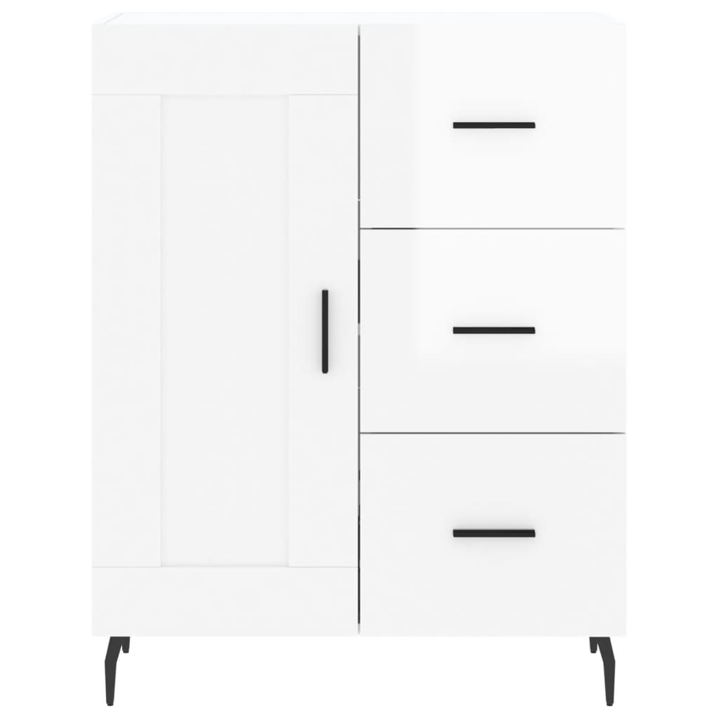 Skjenk Høyglans Hvit 69,5x34x90 cm