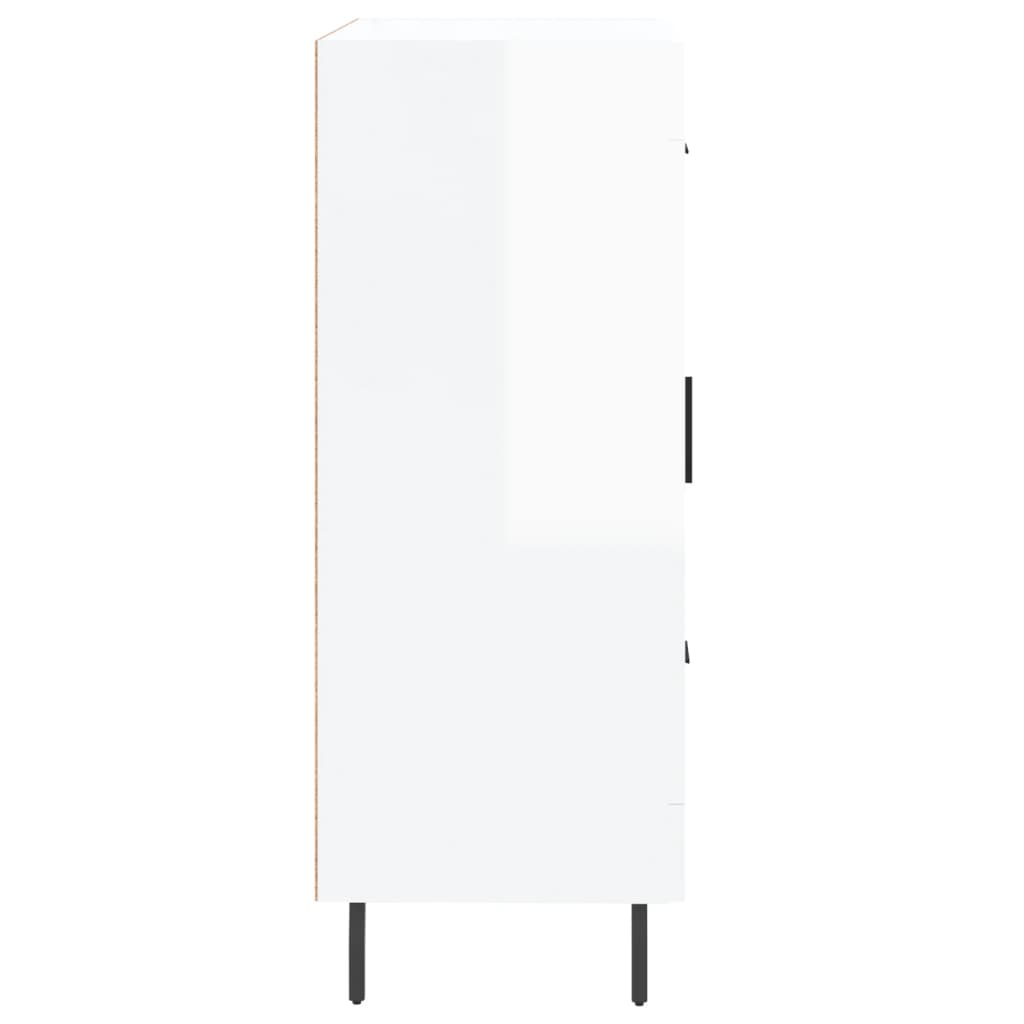 Skjenk Høyglans Hvit 69,5x34x90 cm