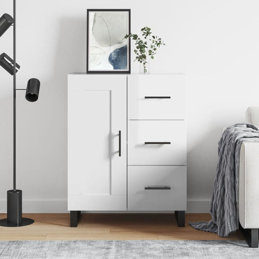 Skjenk Høyglans Hvit 69,5x34x90 cm