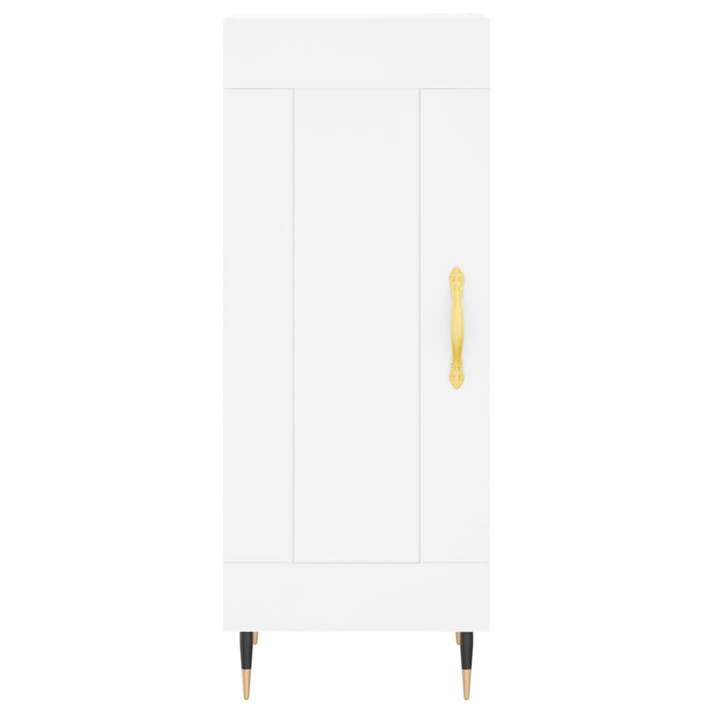 Skjenk hvit 34,5x34x90 cm konstruert tre