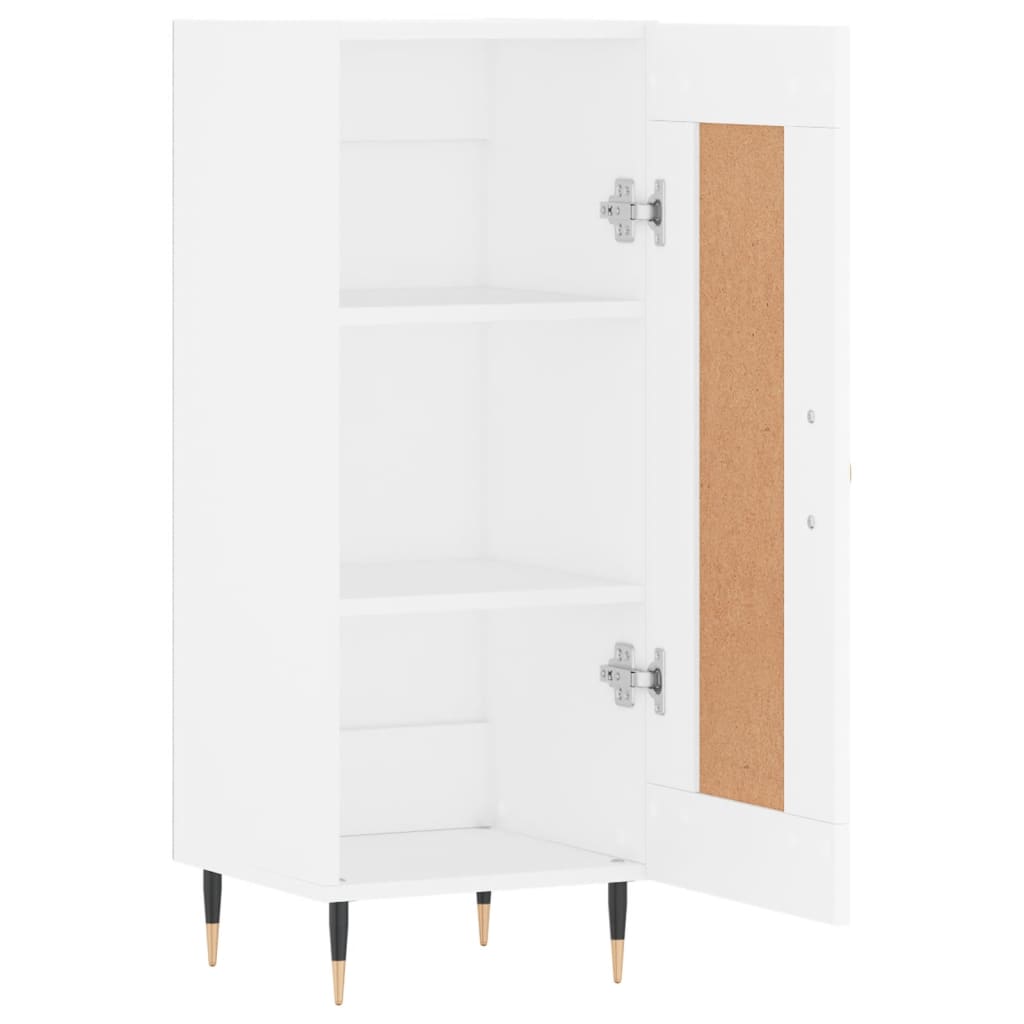 Skjenk hvit 34,5x34x90 cm konstruert tre