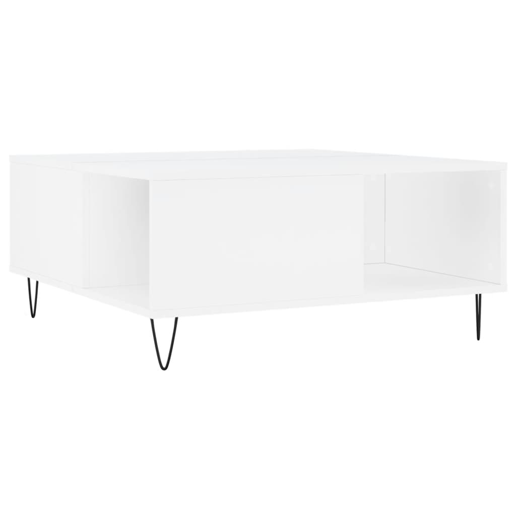 Salongbord Sofabord Hvit 80x80x36,5 cm