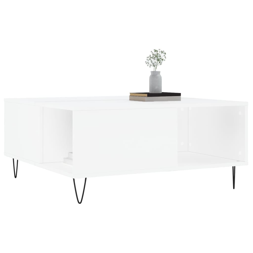 Salongbord Sofabord Hvit 80x80x36,5 cm