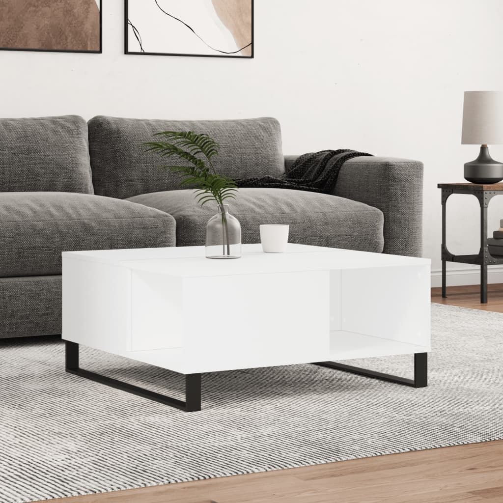 Salongbord Sofabord Hvit 80x80x36,5 cm