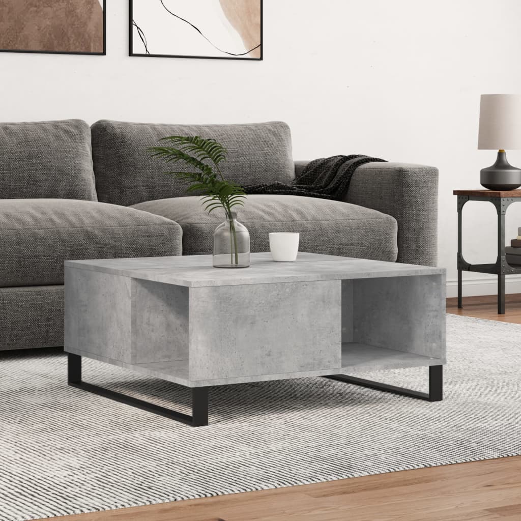 Salongbord Sofabord Betonggrå 80x80x36,5 cm