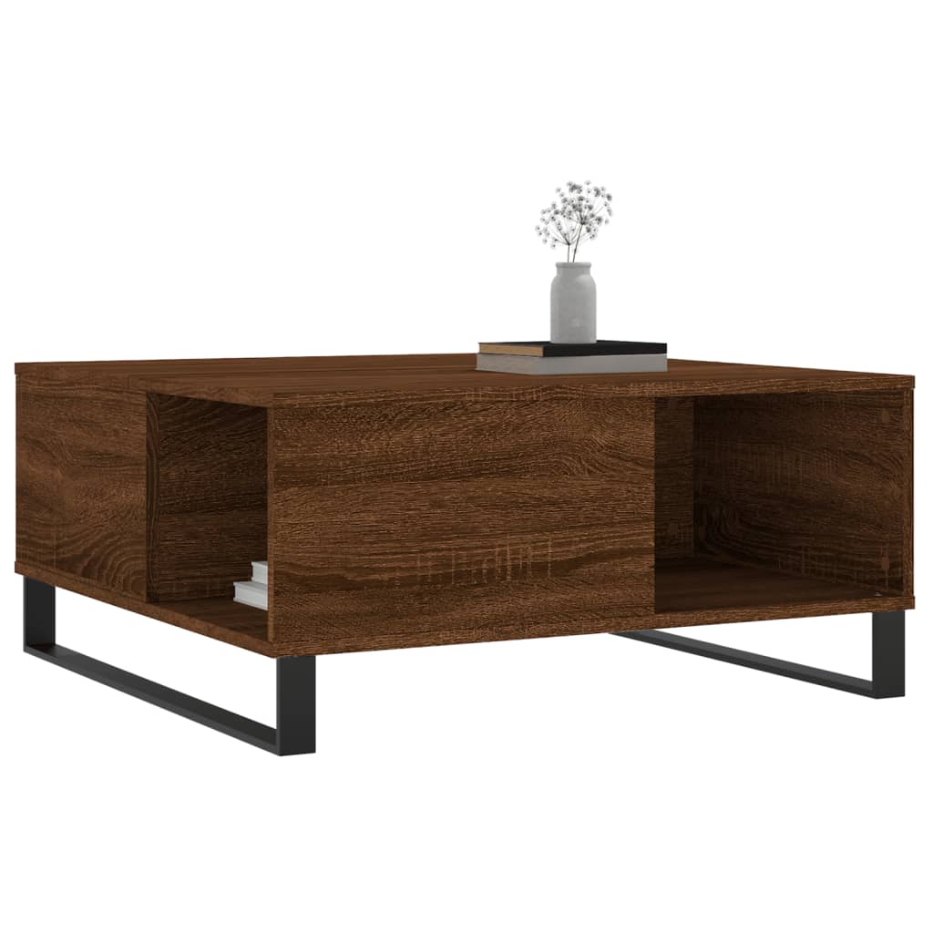 Salongbord Sofabord Brun Eik 80x80x36,5 cm