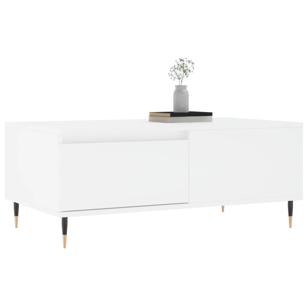 Salongbord Sofabord Hvit 90x50x36,5 cm