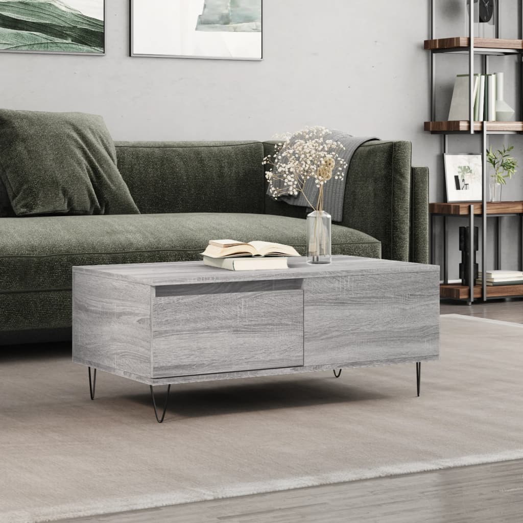 Salongbord Sofabord Sonoma Grå 90x50x36,5 cm