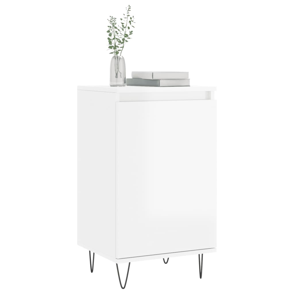 Kommode Høyglans Hvit 2 stk 40x35x70 cm